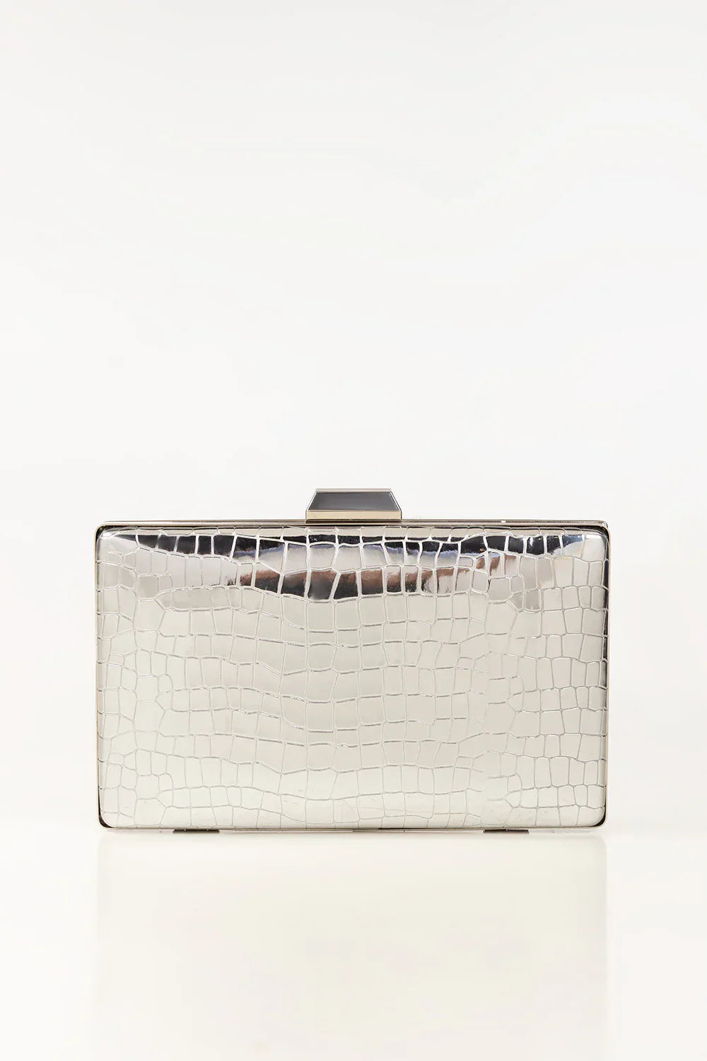 Metallic Crocodile  Clutch