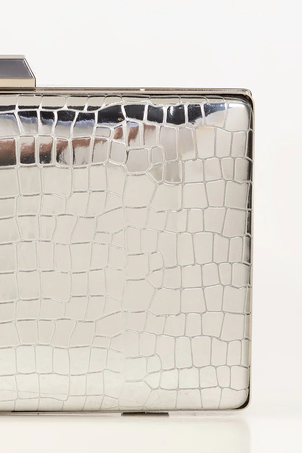 Metallic Crocodile  Clutch