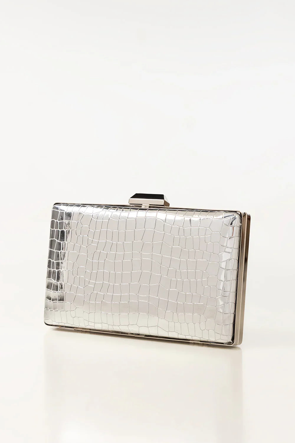 Metallic Crocodile  Clutch