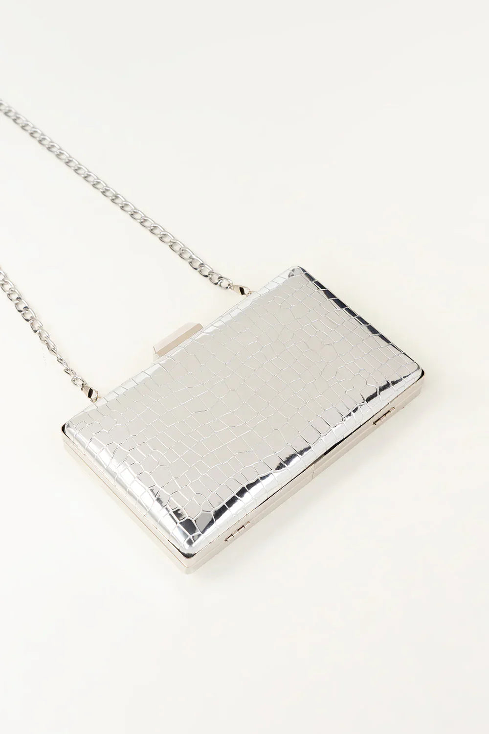 Metallic Crocodile  Clutch