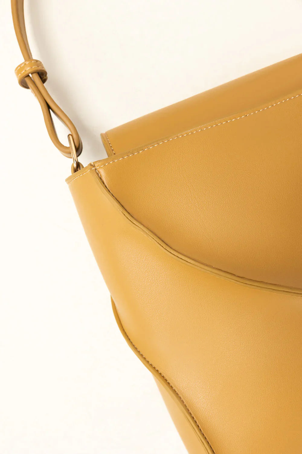 Tan Structured Bucket Bag