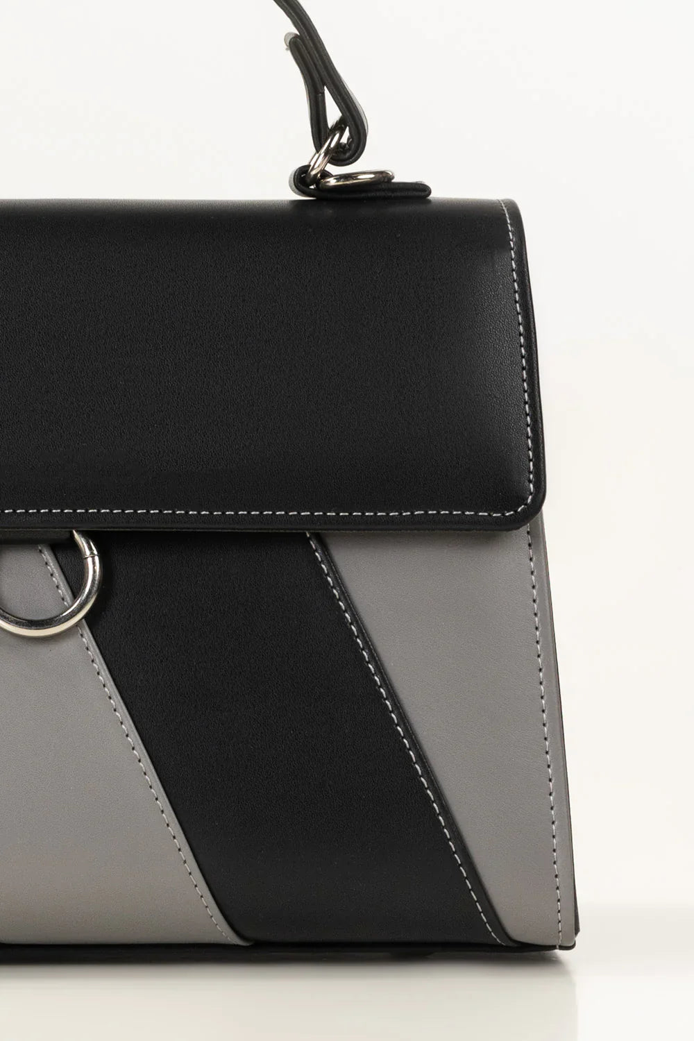 Geometric Accent Shoulder Bag