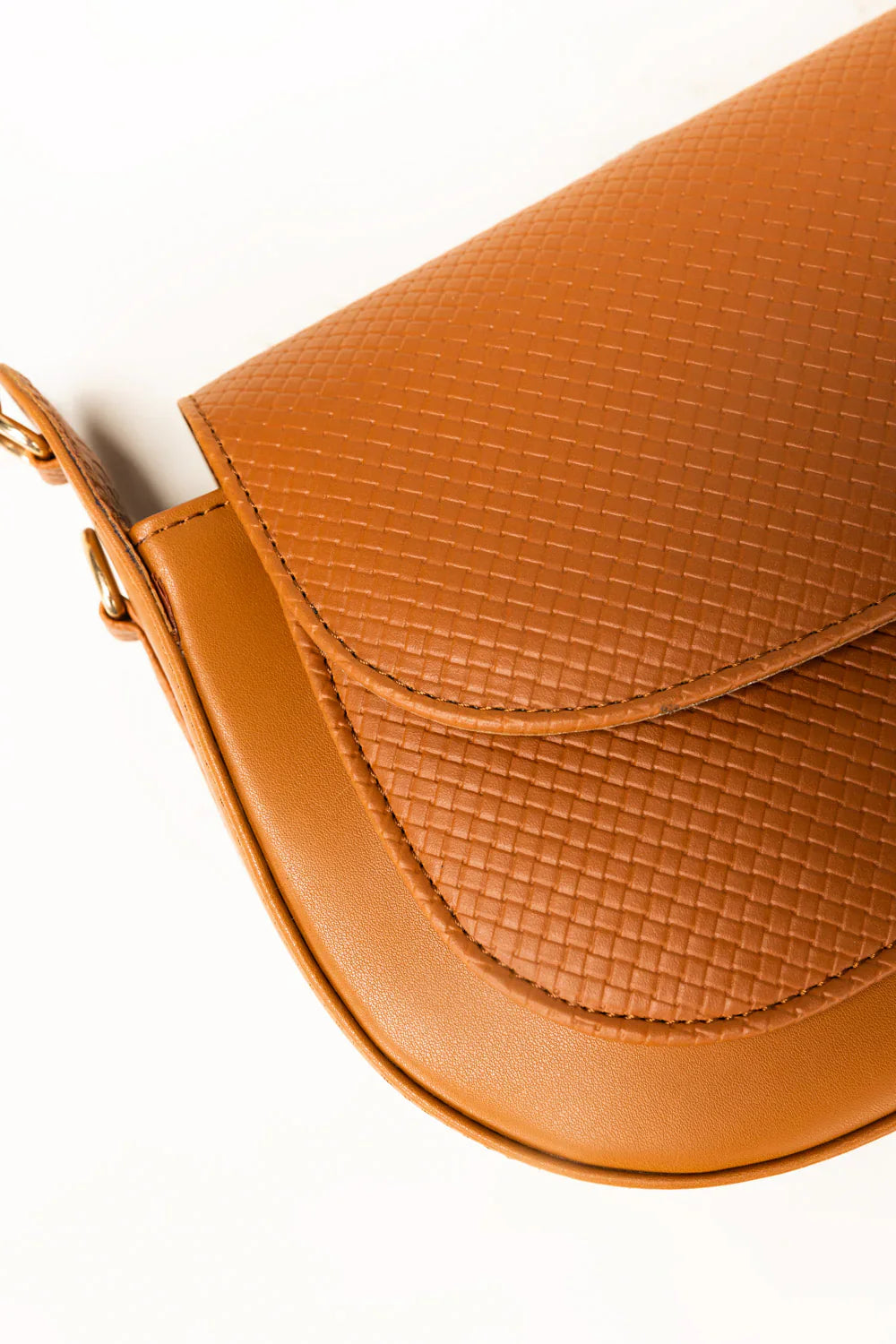 Tan Structured Shoulder Bag
