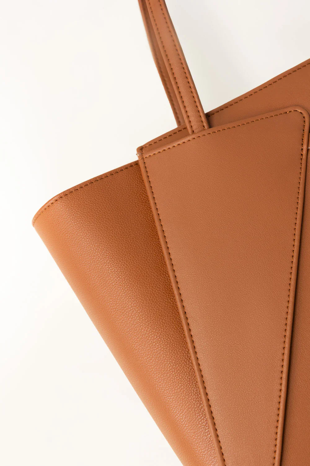 Tan Structured Shoulder Bag