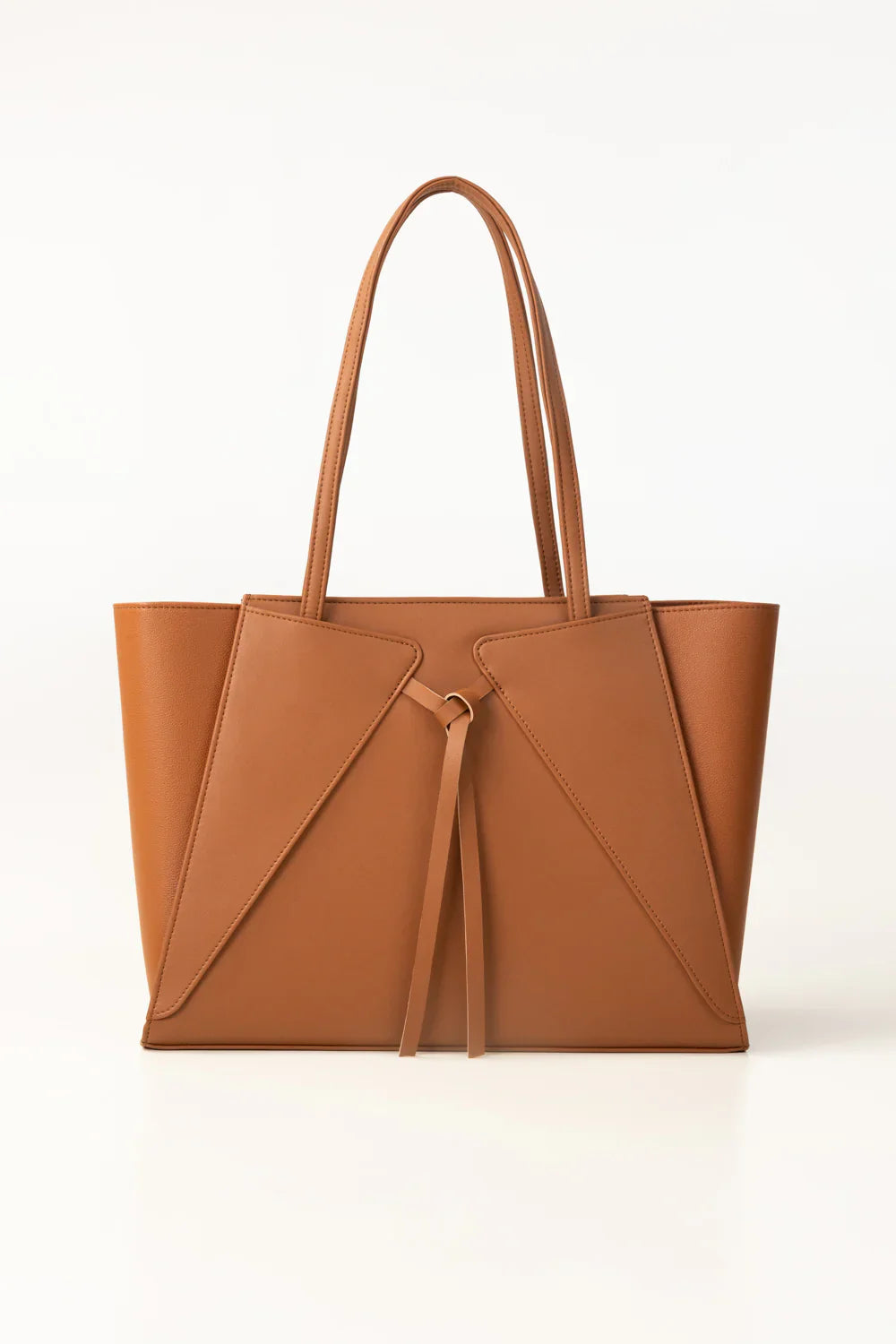 Tan Structured Shoulder Bag