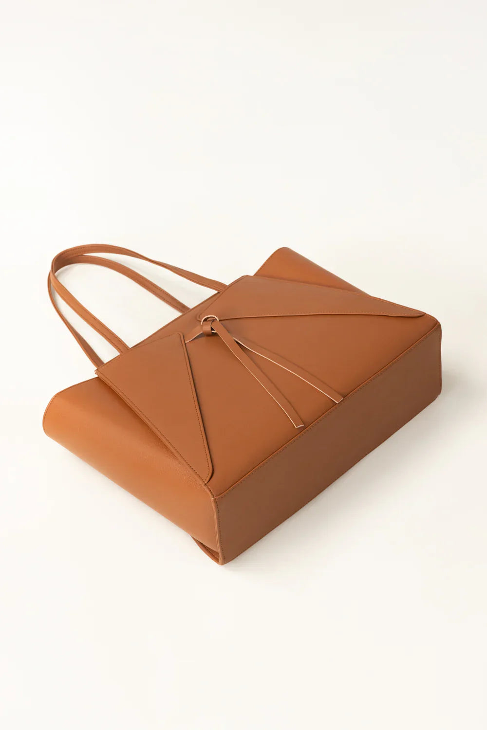 Tan Structured Shoulder Bag