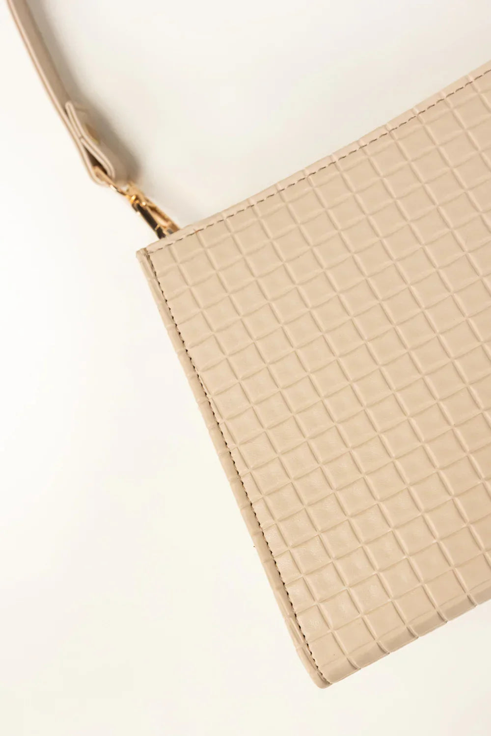 Boxed Beige Shoulder Bag
