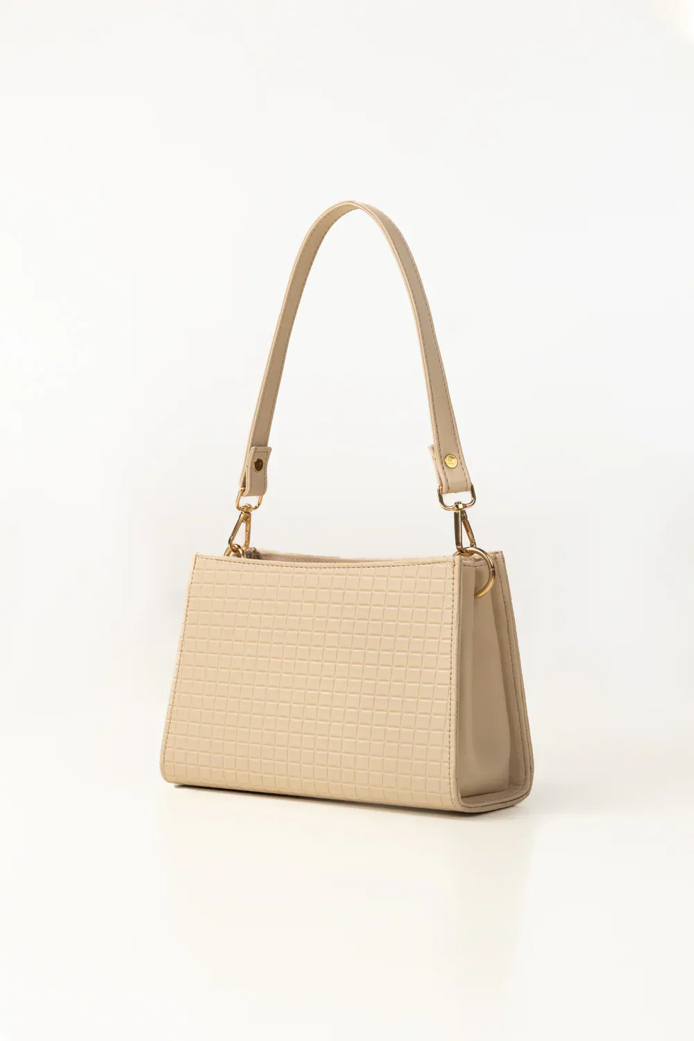 Boxed Beige Shoulder Bag