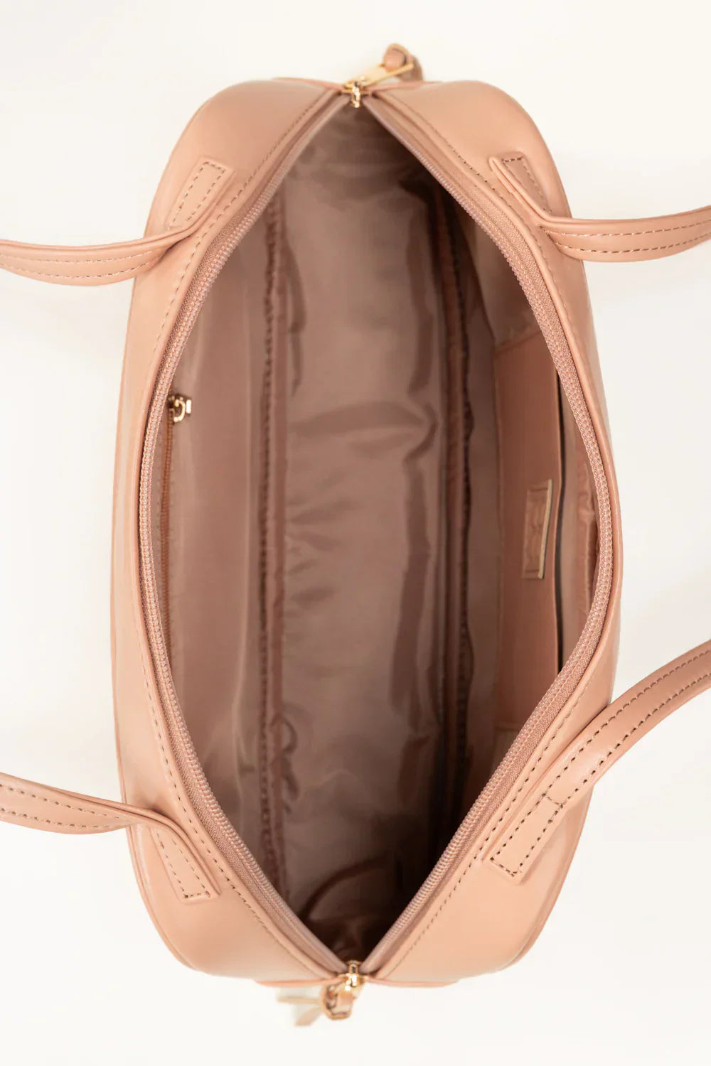 Pink zip-top Shoulder Bag