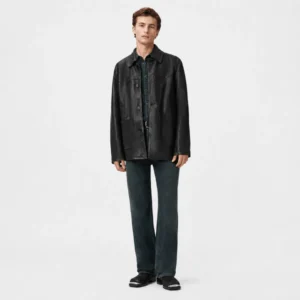 Men’s Toulouse Single Breasted Leather Coat