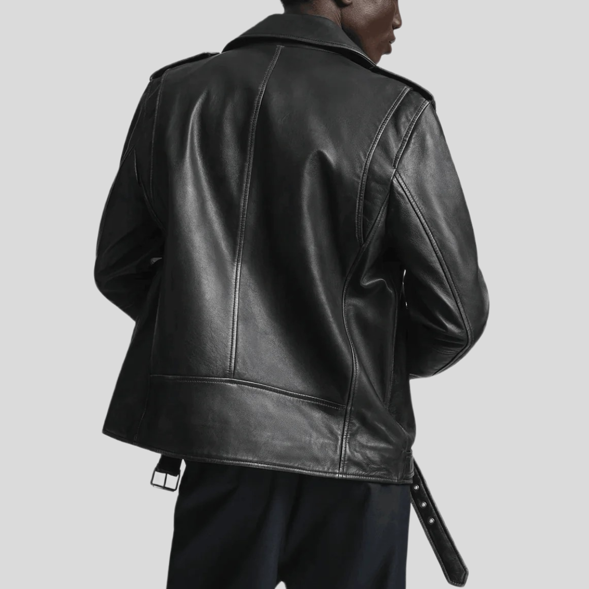 Premium Sheep Leather Moto Jacket - Image 10